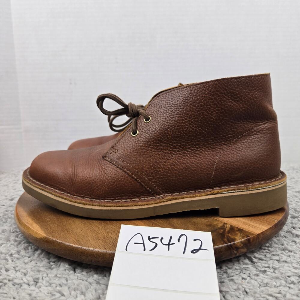 Clarks Men 10.5M Bushacre 3 Brown Leather Casual Lifestyle Desert Chukka Boot
